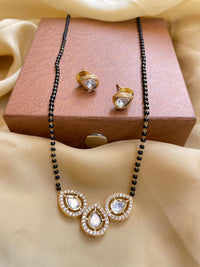 Thumbnail for Triple Drop Gold Plated Mangalsutra & Earrings