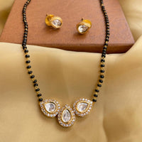 Thumbnail for Triple Drop Gold Plated Mangalsutra & Earrings