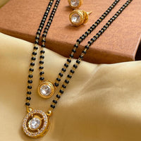 Thumbnail for Stunning Round Gold Plated Mangalsutra & Earrings - Abdesignsjewellery