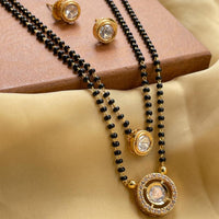 Thumbnail for Stunning Round Gold Plated Mangalsutra & Earrings - Abdesignsjewellery