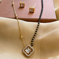 Thumbnail for Tejasswi Prakash Inspired  From Naagin-6 Gold Diamond Mangalsutra & Earrings