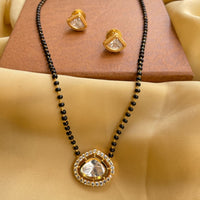 Thumbnail for Diane Solitaire Gold Plated Mangalsutra & Earrings