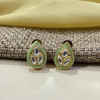 Thumbnail for Simple Gold Plated Kundan Earring