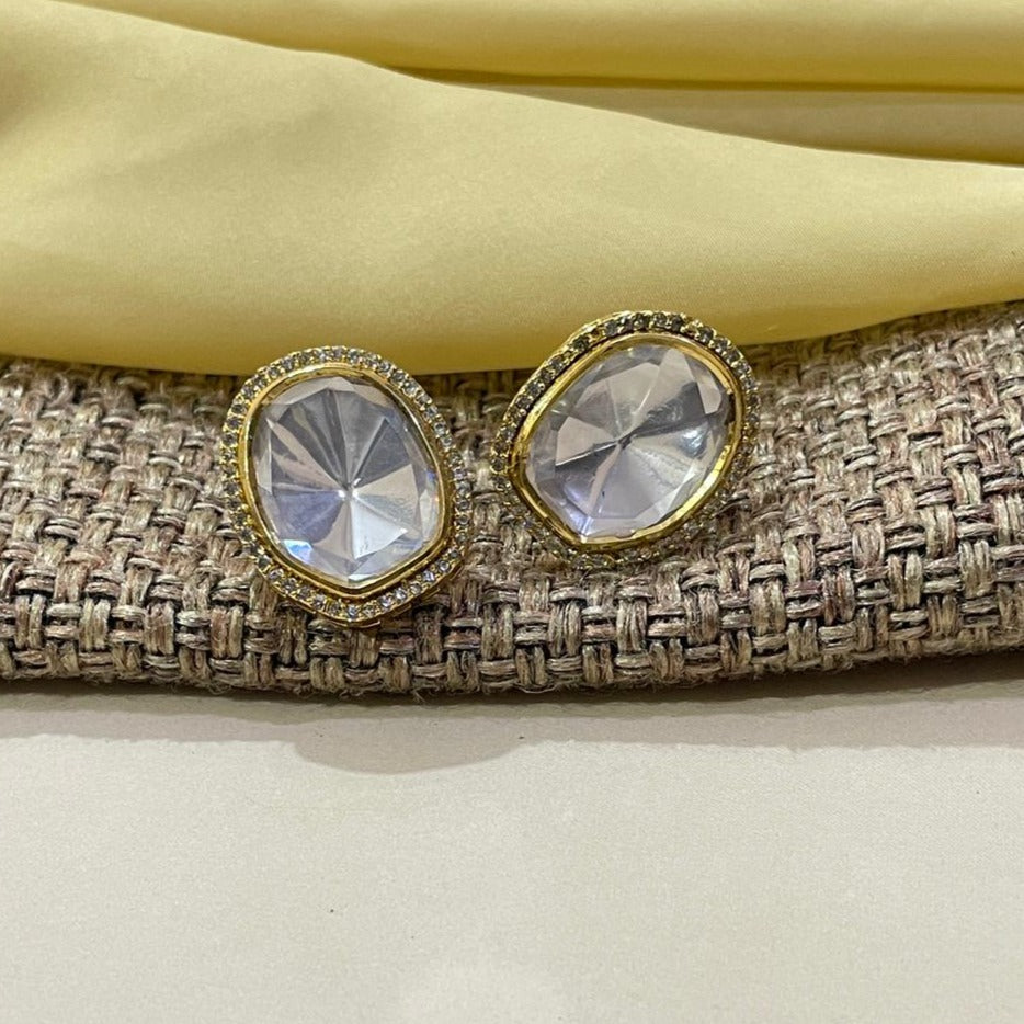 Diamond Polki Stud Earring