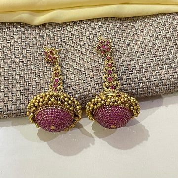 Sun Stud Pink Jhumki - Abdesignsjewellery