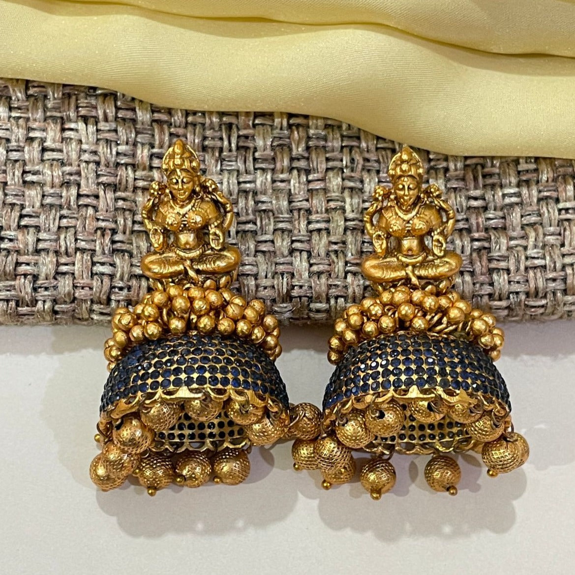 High Quality Gold Plated Goddess Laxmi Earring