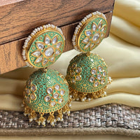 Thumbnail for Gold Plated Kundan Earring