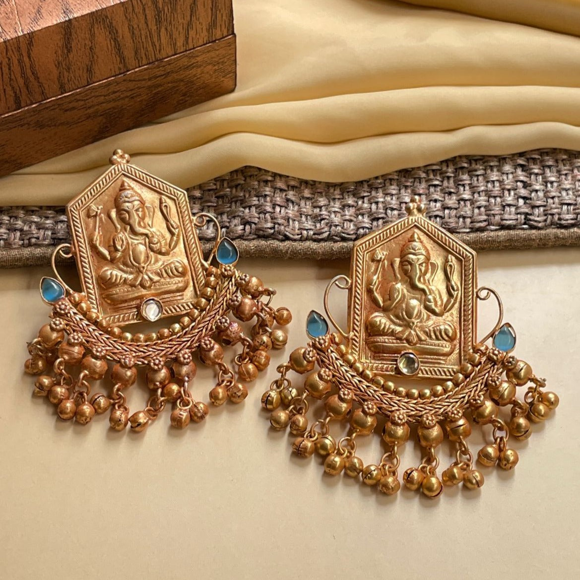 Antique Statue Ganesha Earring For Women - Abdesignsjewellery