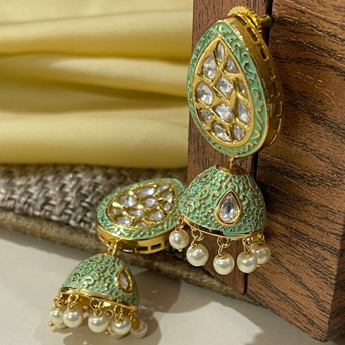 Gold Plated Kundan Earring