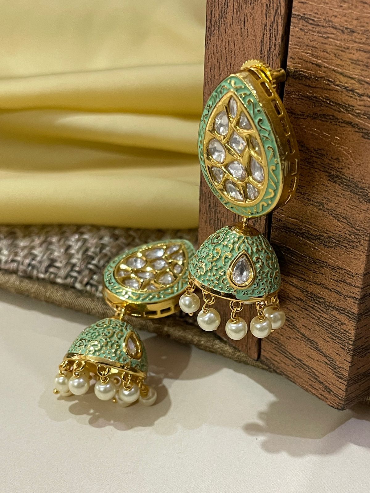 Gold Plated Kundan Earring