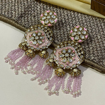 Exqusite High Quality Gold American Diamond Earrings - Abdesignsjewellery