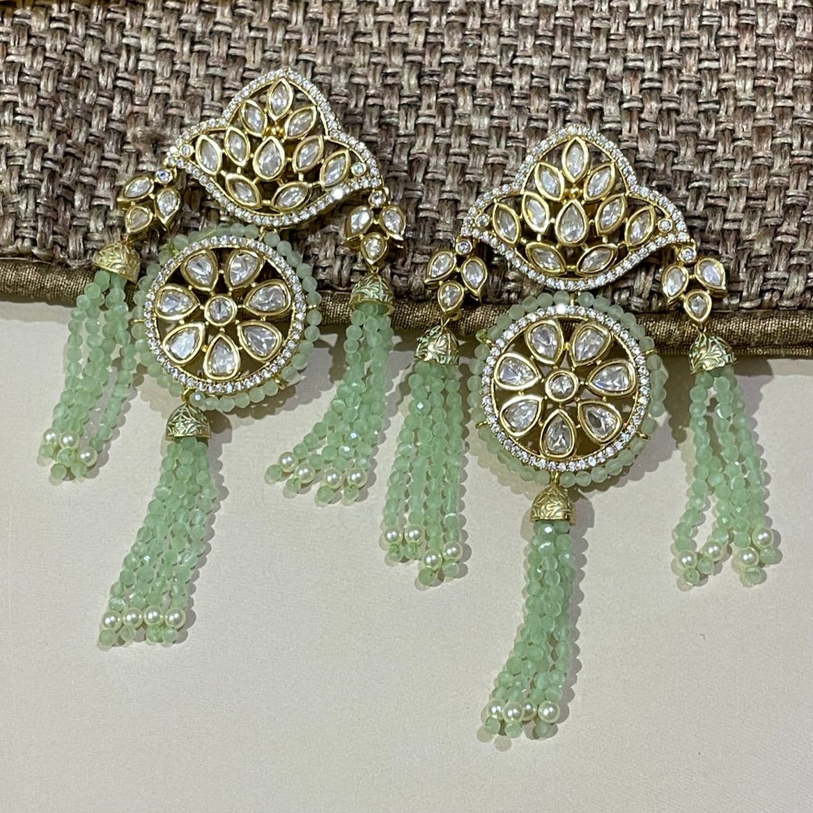 Meenakari Royal American Diamond Earrings