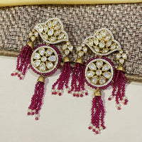 Thumbnail for Meenakari Royal American Diamond Earrings
