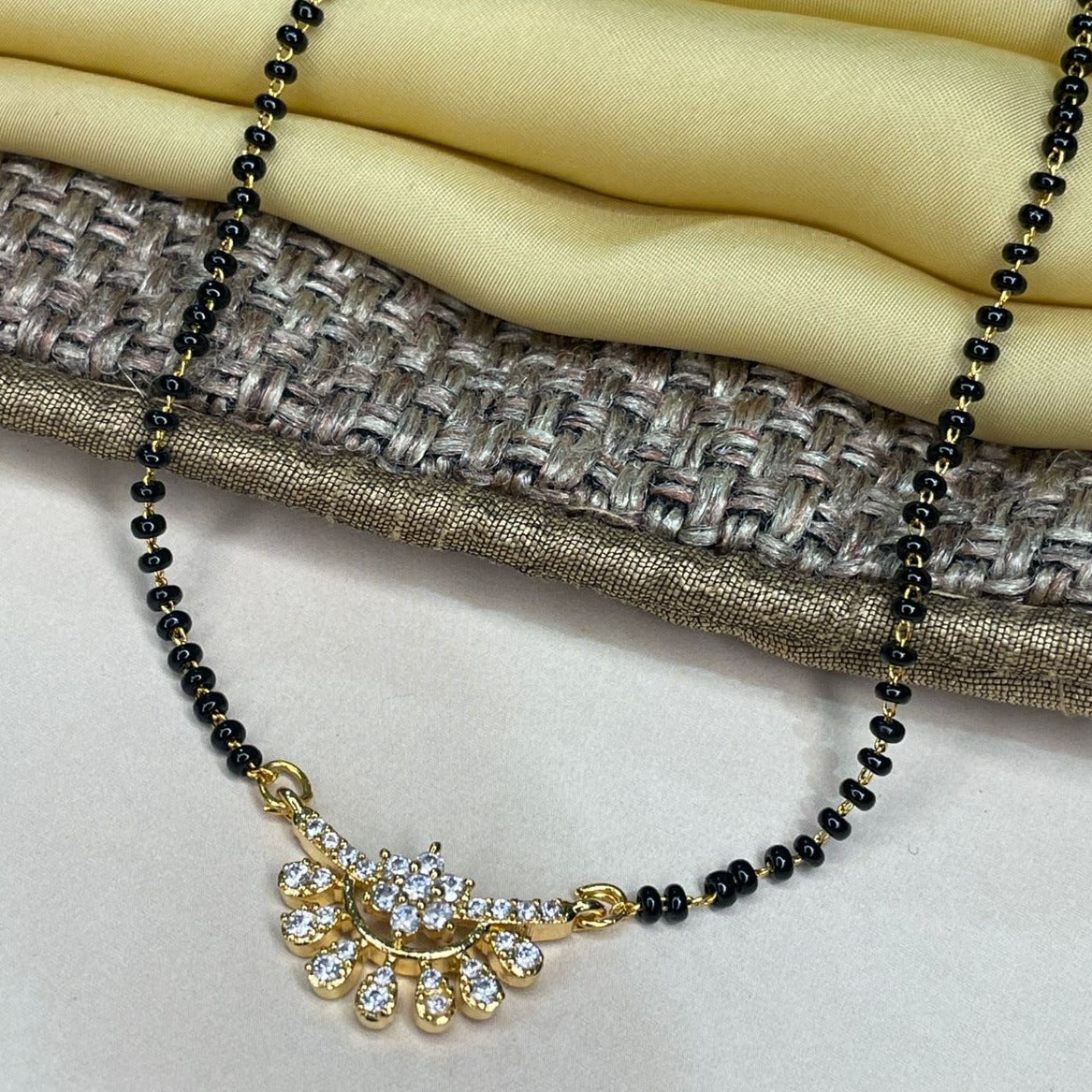 Shrenu Parikh Inspired Gold Diamond Mangalsutra