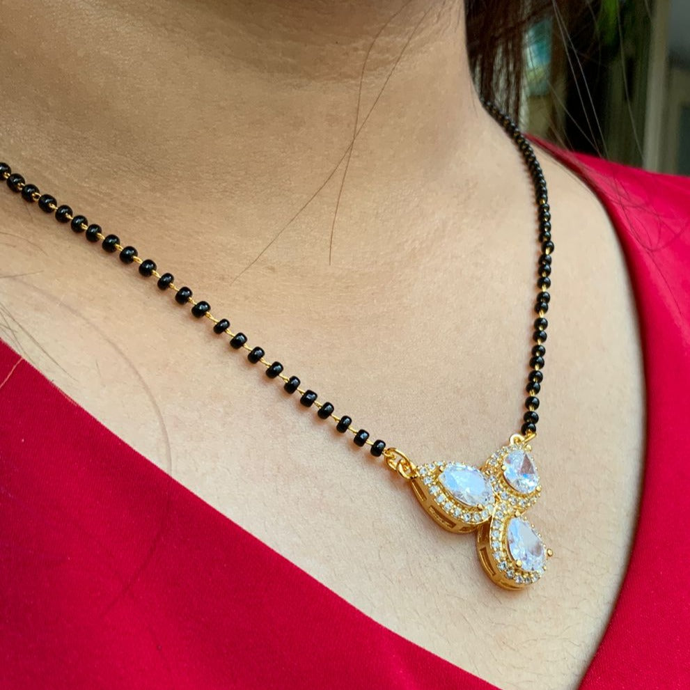 Pratha Tejasswi Prakash Naagin Inspired Tear Drop Diamond Mangalsutra