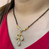 Thumbnail for Vintage American Diamond Droplet Statement Mangalsutra