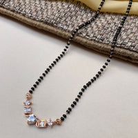 Thumbnail for Latest Vivid Gold Heart Cz Mangalsutra