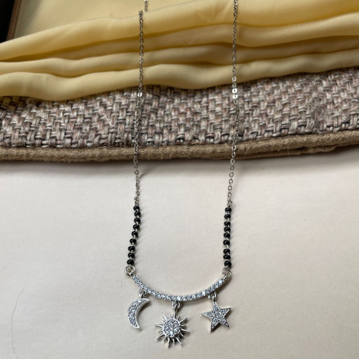 Tejasswi Prakash Inspired From Naagin-6 Gold Solaris Hanging Charm Mangalsutra - Abdesignsjewellery