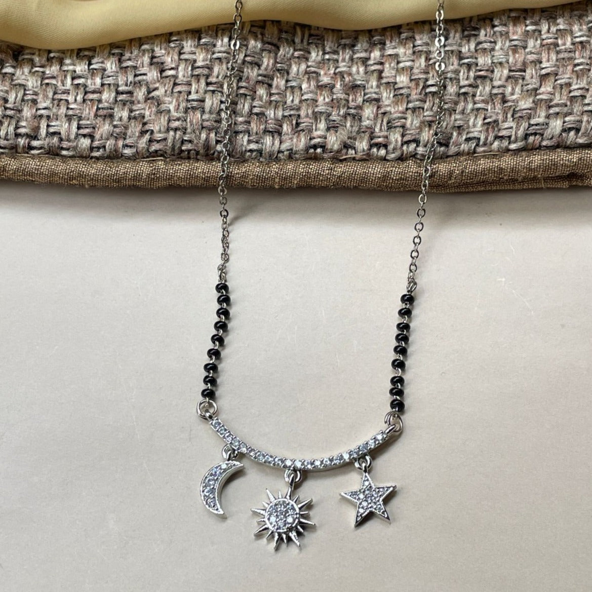 Tejasswi Prakash Inspired From Naagin-6 Gold Solaris Hanging Charm Mangalsutra - Abdesignsjewellery