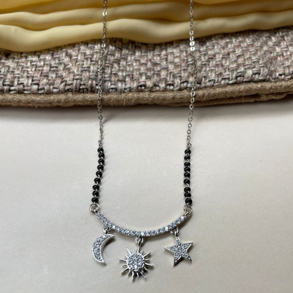 Tejasswi Prakash Inspired From Naagin-6 Gold Solaris Hanging Charm Mangalsutra - Abdesignsjewellery