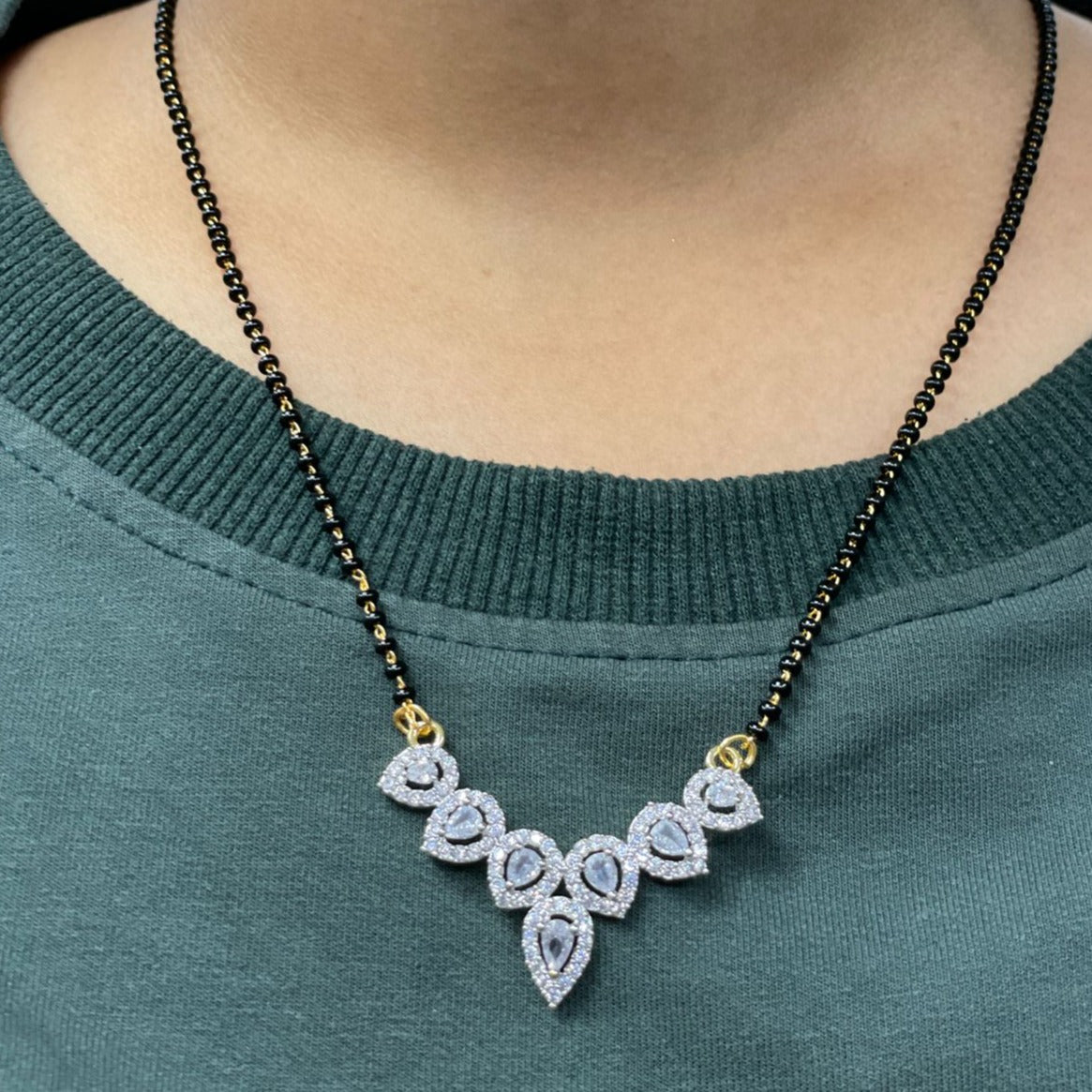 Exclusive Cubic Zirconia Mangalsutra - Abdesignsjewellery