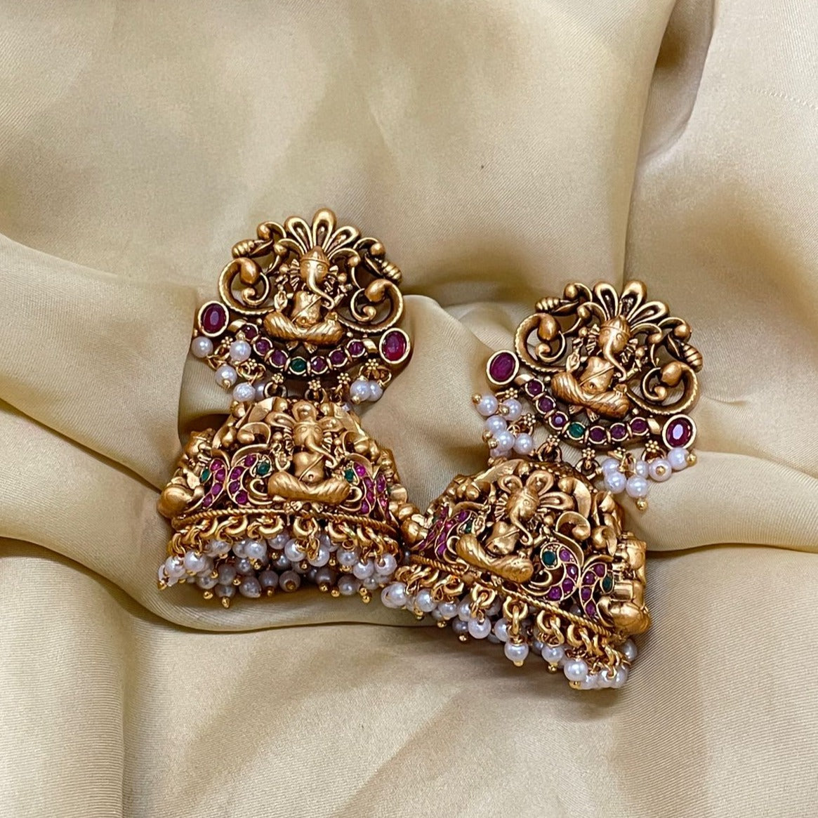 High Quality Gold Plated Lord Ganesh Earring