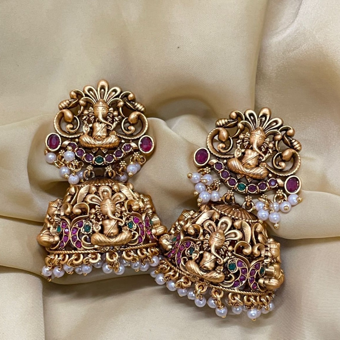 High Quality Gold Plated Lord Ganesh Earring