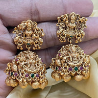 Thumbnail for High Quality Gold Plated Goddess Laxmi Temple Earring