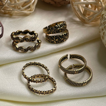 Latest High Quality Copper Gold Plated ToeRing Combo