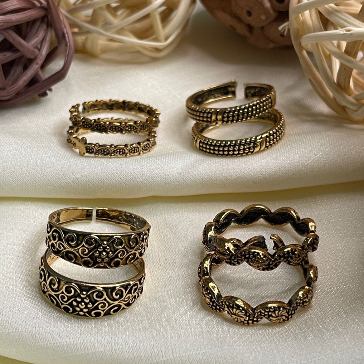 Latest High Quality Copper Gold Plated ToeRing Combo