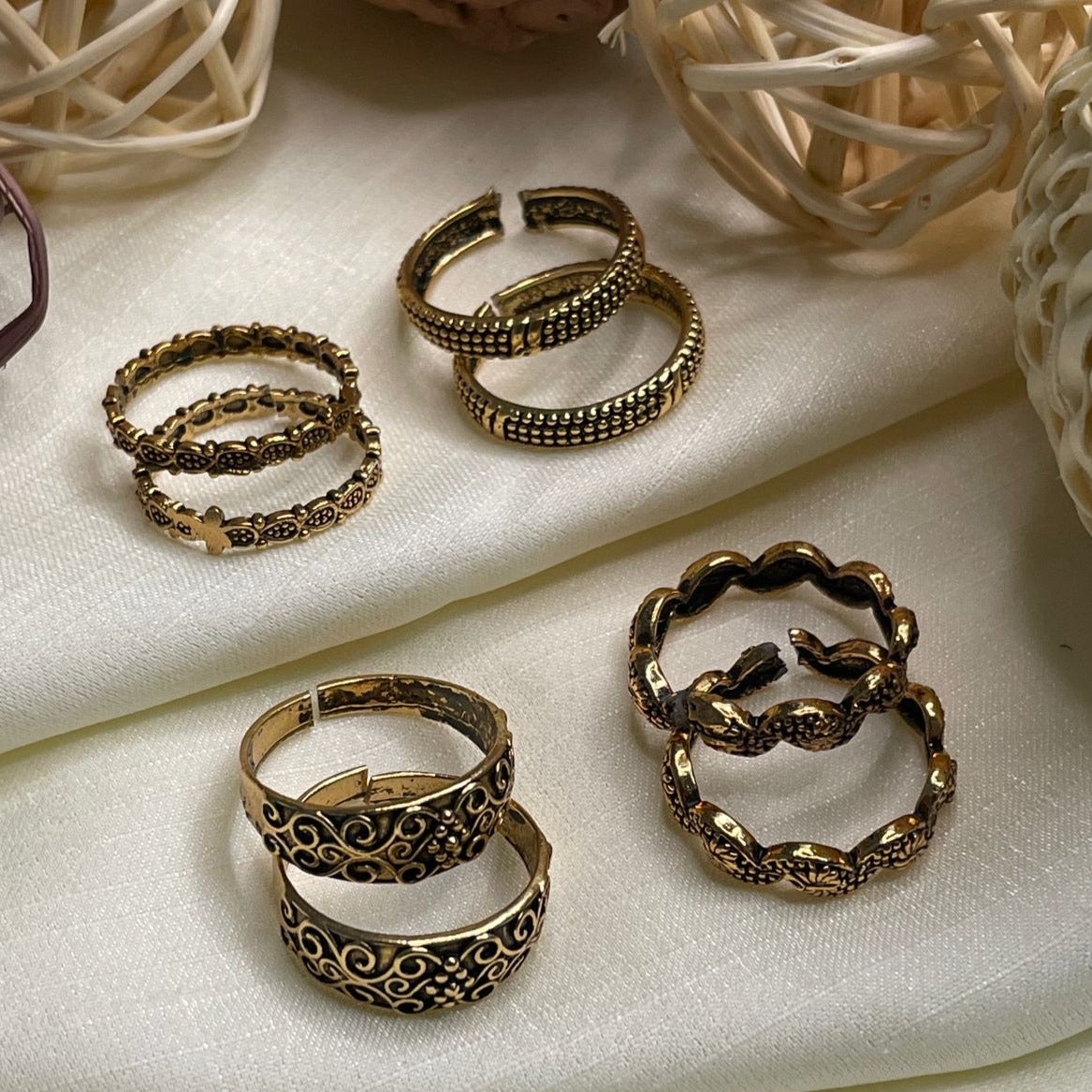 Latest High Quality Copper Gold Plated ToeRing Combo