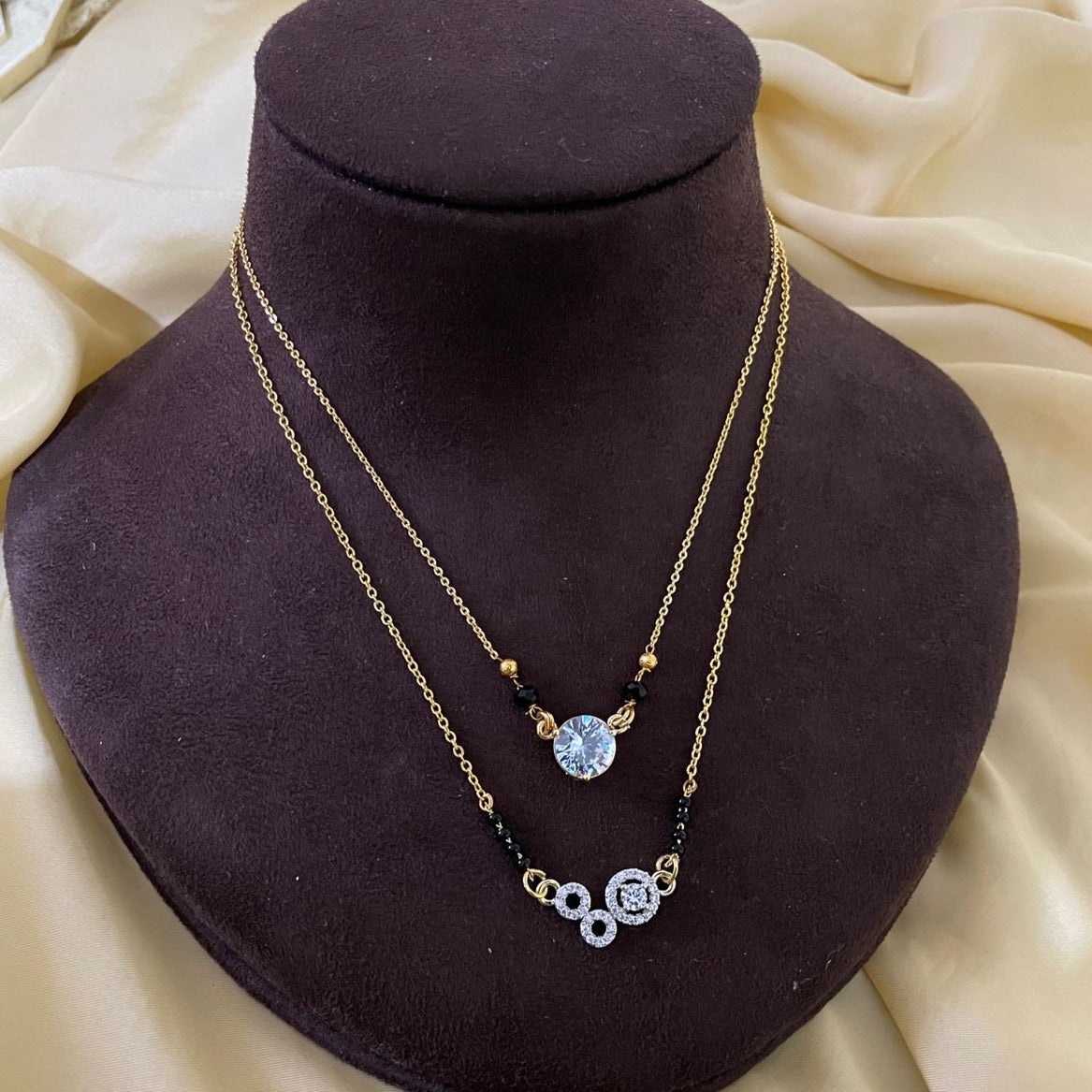 Gold Plated Minimal Style Mangalsutra Combo