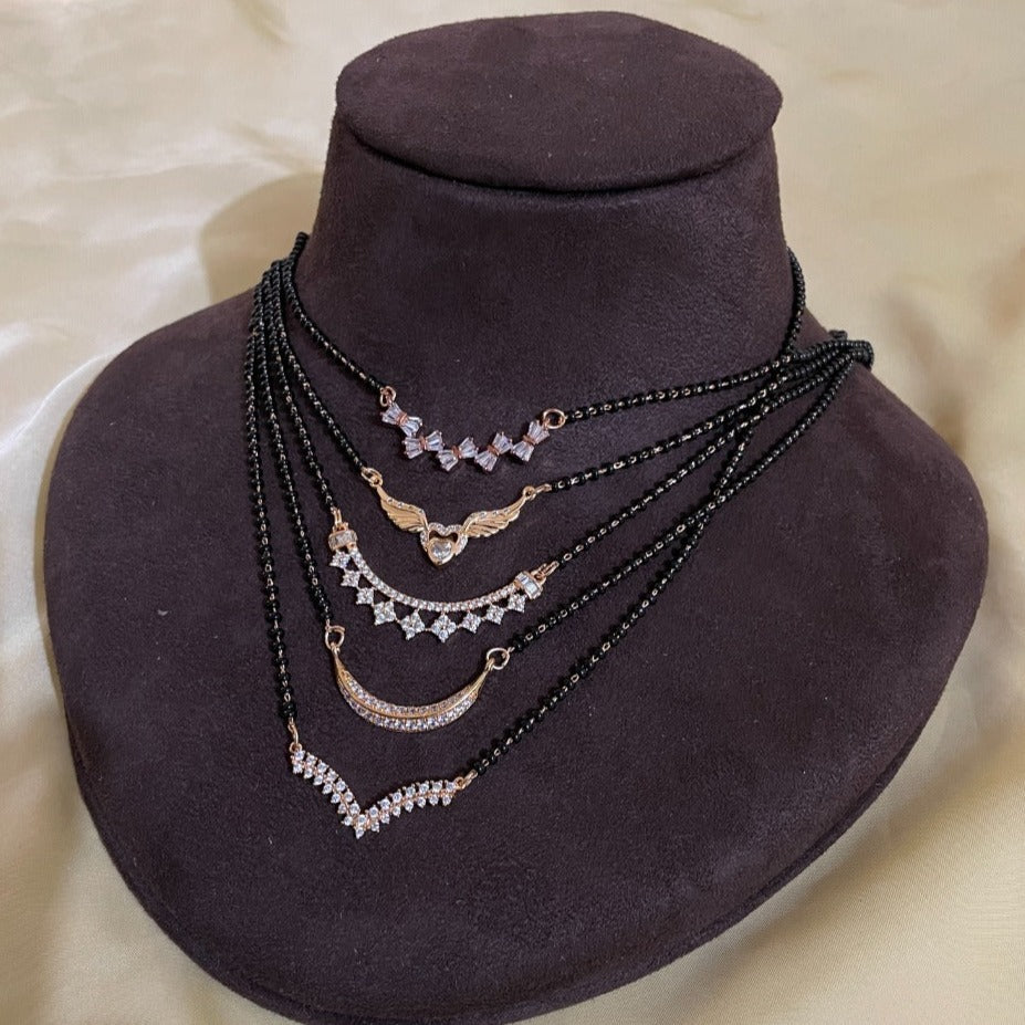 DailyWear High Quality Rose Gold Mangalsutra Combo - Abdesignsjewellery