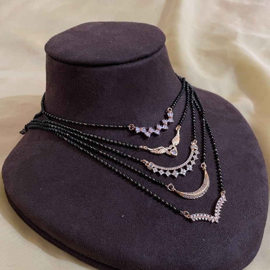 DailyWear High Quality Rose Gold Mangalsutra Combo - Abdesignsjewellery
