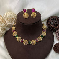 Thumbnail for Exclusive Antique Gold Plated Round Necklace - Abdesignsjewellery