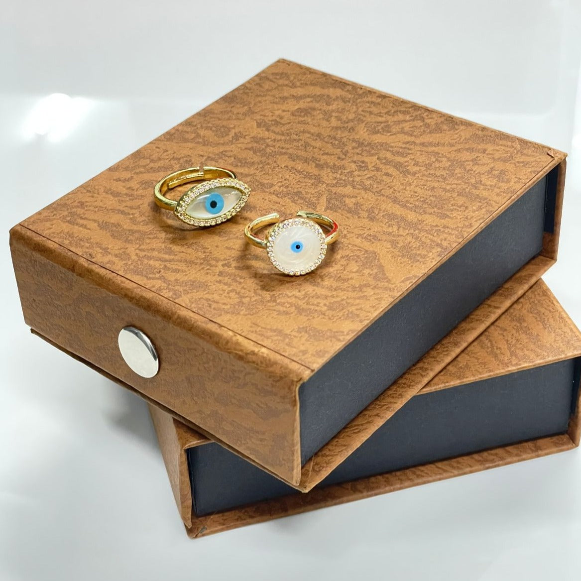 Gold Plated Evil Eye Ring Combo