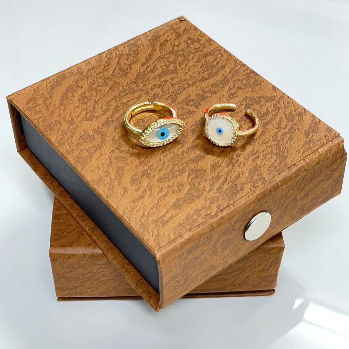 Gold Plated Evil Eye Ring Combo - Abdesignsjewellery