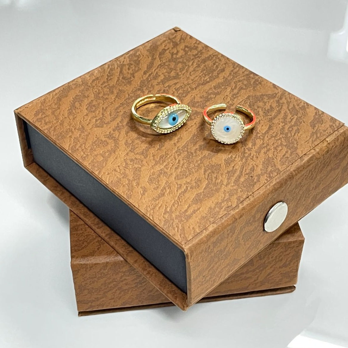 Gold Plated Evil Eye Ring Combo - Abdesignsjewellery
