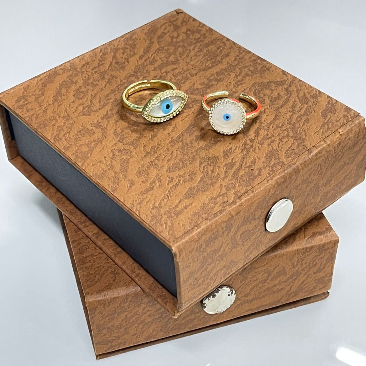 Gold Plated Evil Eye Ring Combo - Abdesignsjewellery