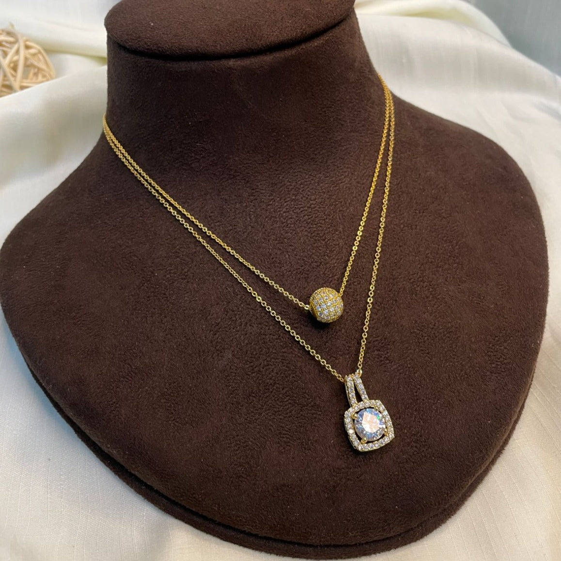 Beautiful Two Daily wear Pendant & Chain Combo - Abdesignsjewellery