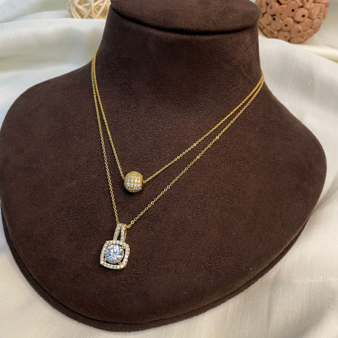 Beautiful Two Daily wear Pendant & Chain Combo - Abdesignsjewellery