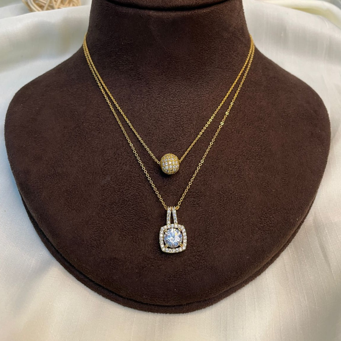Beautiful Two Daily wear Pendant & Chain Combo - Abdesignsjewellery