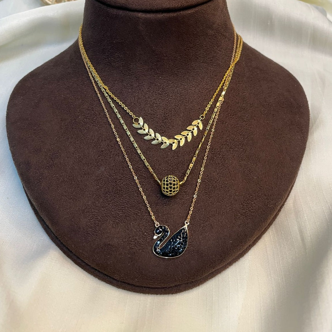 Latest Three Pendant Chain Daily Wear Combo