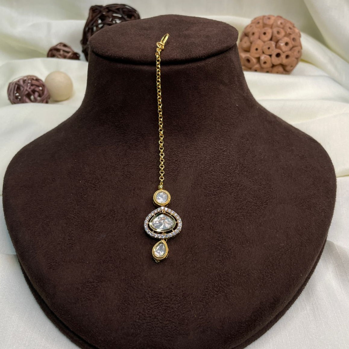 Elite Polki Kundan Maang Tikka - Abdesignsjewellery