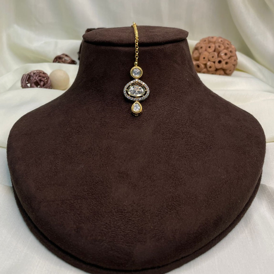 Elite Polki Kundan Maang Tikka - Abdesignsjewellery