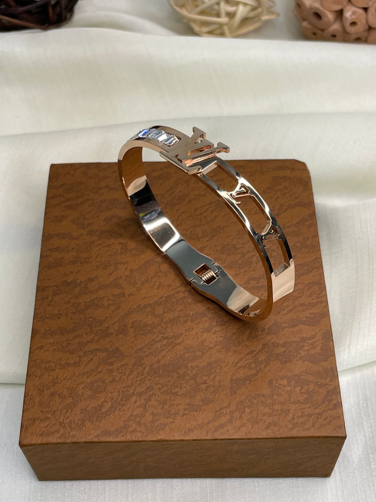 Rose Gold LV Hand Bracelet