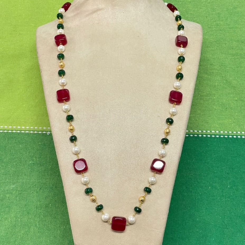 Royal High Quality Colourful Pearl Beads Mala