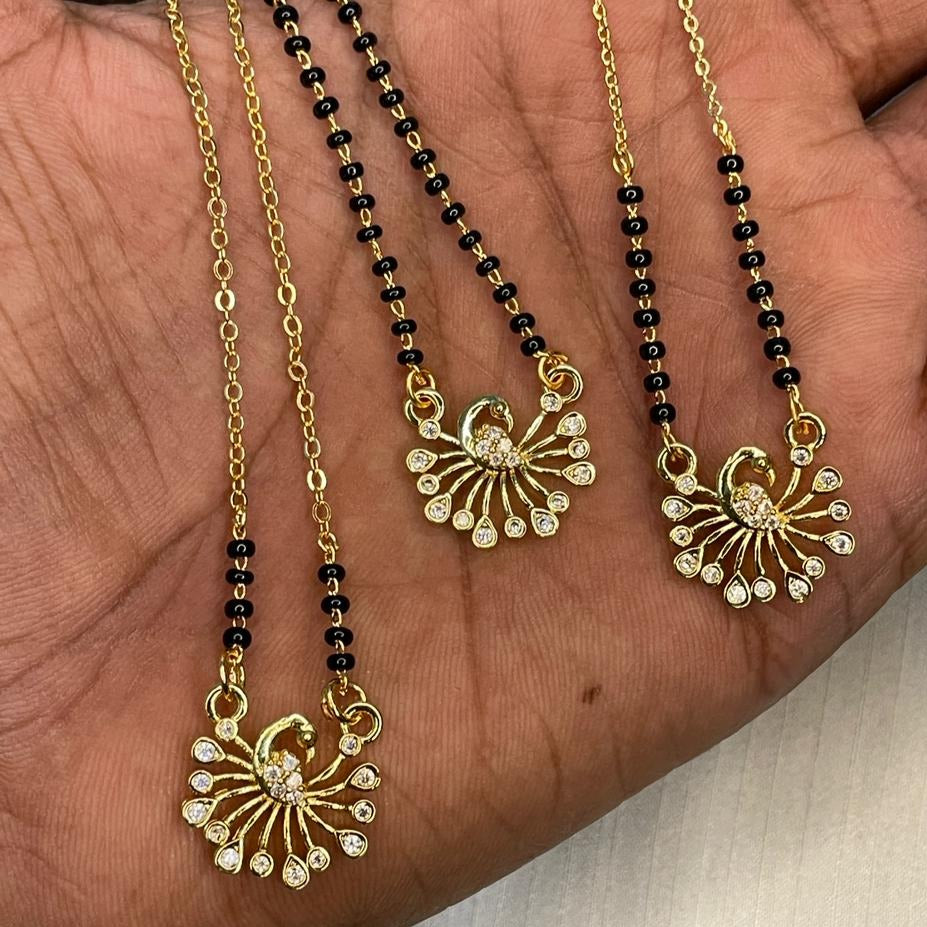 Twinkling Beautiful Peacock Mangalsutra