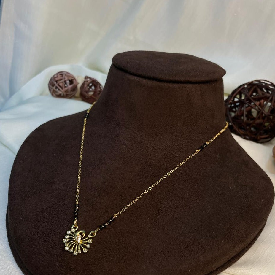 Twinkling Beautiful Peacock Mangalsutra