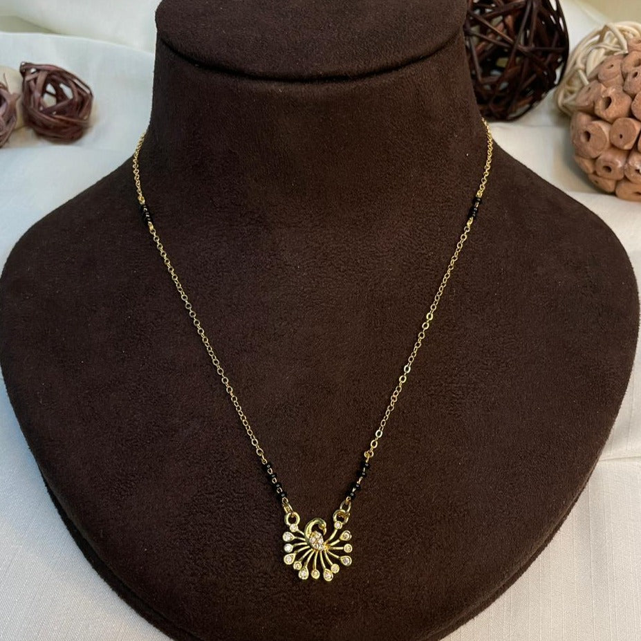 Twinkling Beautiful Peacock Mangalsutra